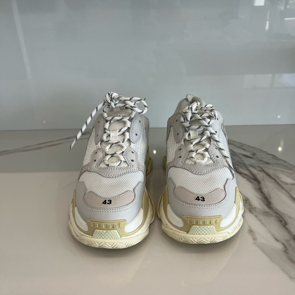Balenciaga triple S white, size 43, US 10